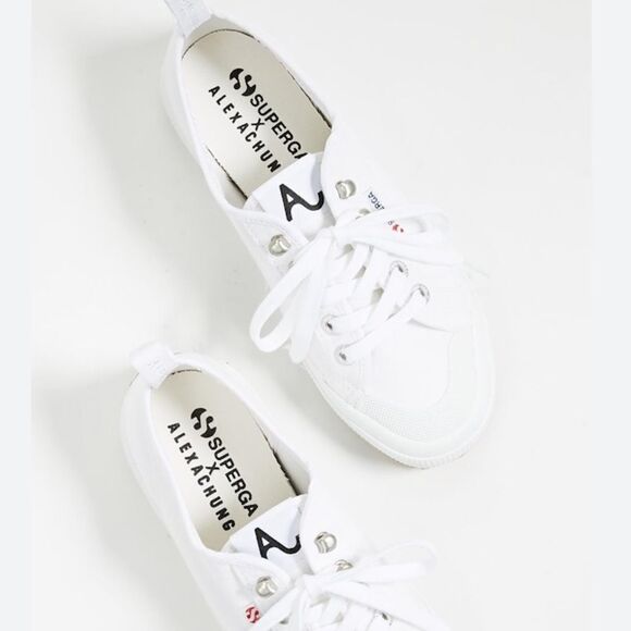 Superga X Alexa Chung 2294 Cothook Lace Up White Sneakers in Size US 4.5 - Picture 1 of 13